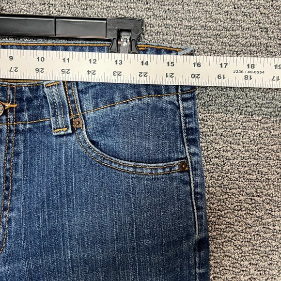 Levi's 525 Jeans Boot Cut Stretch Women's Size 10 Mid Rise Blue 28.5 in Inseam - Picture 4 of 16